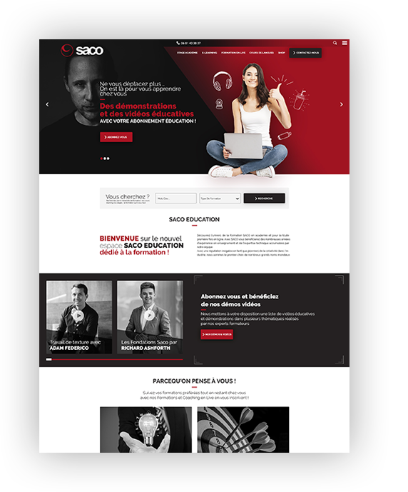 SACO-ÉDUCATION Site e-commerce